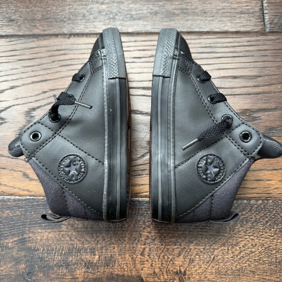 Converse Black High-Top Kids Sneakers - Picture 5 of 10